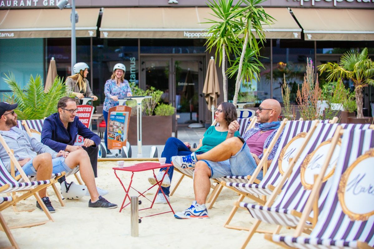 Se reposer et faire du gyropode aux alentours des Rives de l'Orne à Caen