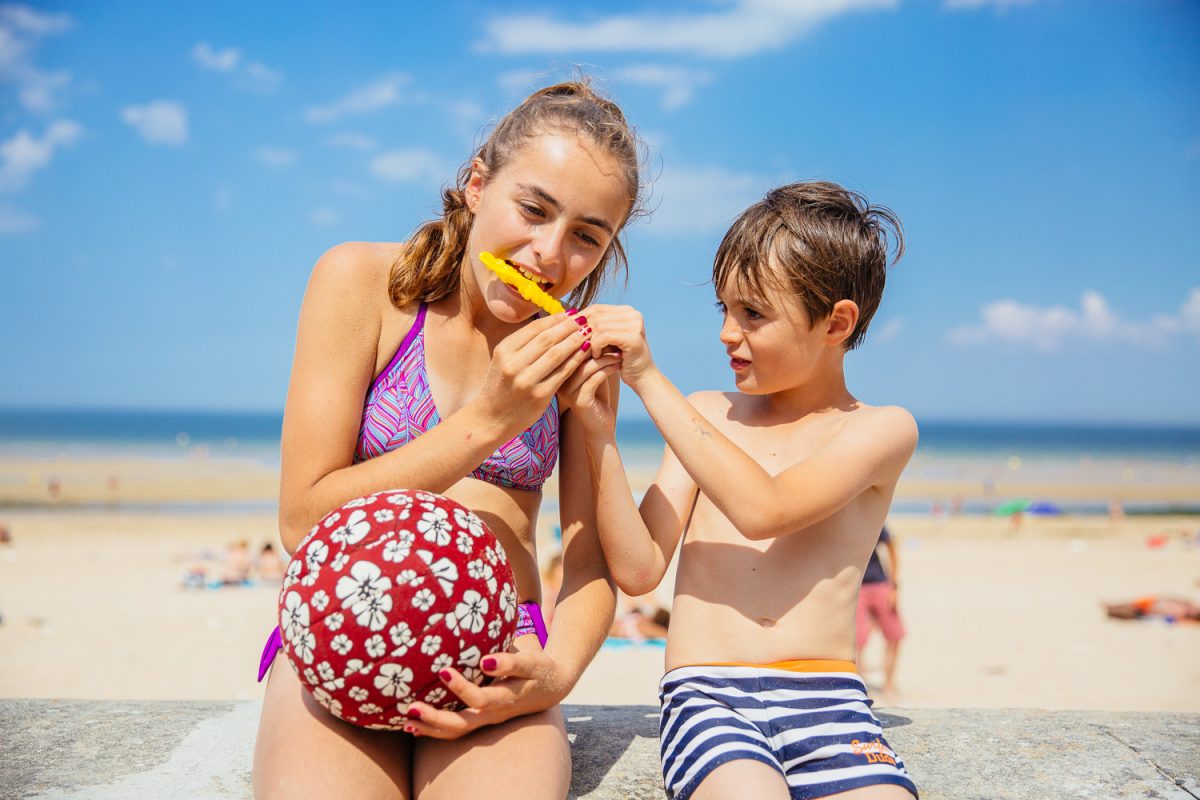 Glace en bord de mer
