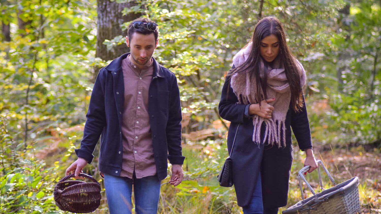 Cueillir des champignons en forêt