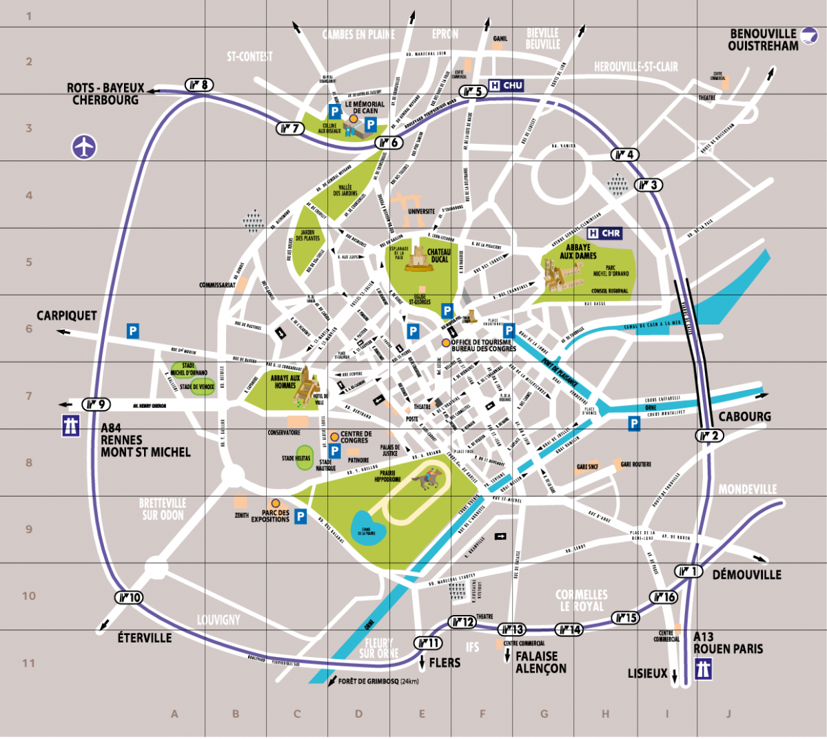 Plan de Caen
