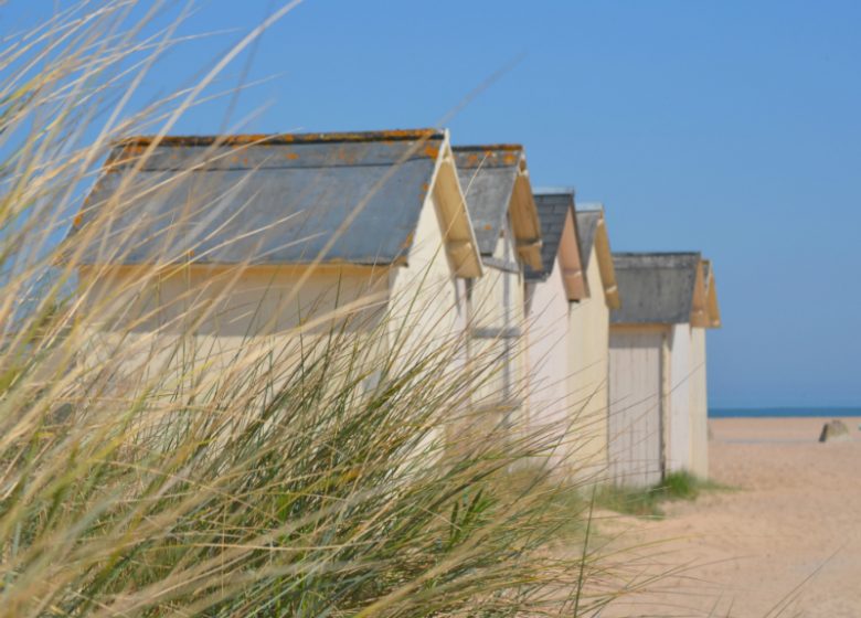 Ouistreham, cabines plage