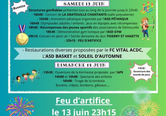 Programme Démouville fête 2026