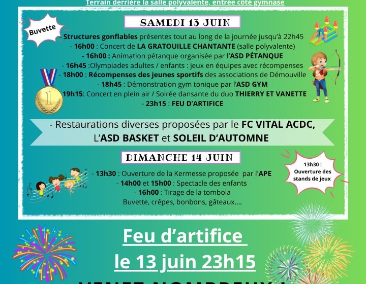 Programme Démouville fête 2026