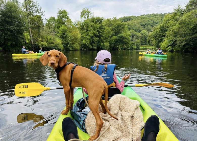 Canoe Kayak sortie en famille et sortie avec son chien Thury-Harcourt