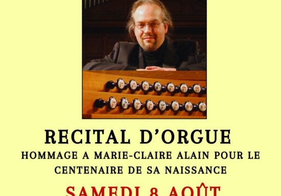 Festival autour de l&rsquo;orgue : récital Erwan Le Prado « Hommage à Marie-Claire Alai