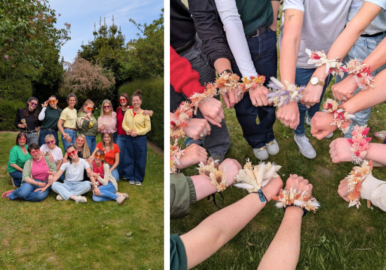 Animation pour les EVJF – Bracelet en fleurs séchées – @TouChaTout