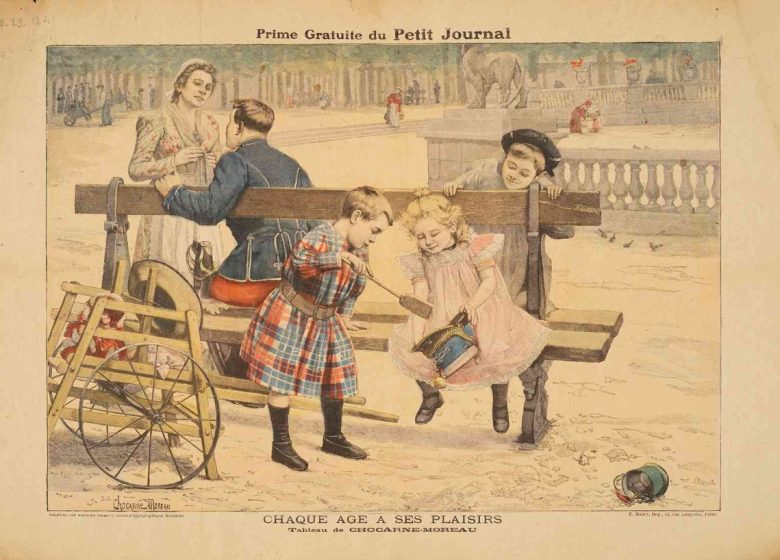 Bon-point publicitaire pour le magasin ≪ Au bon diable ≫, debut du 20e siecle