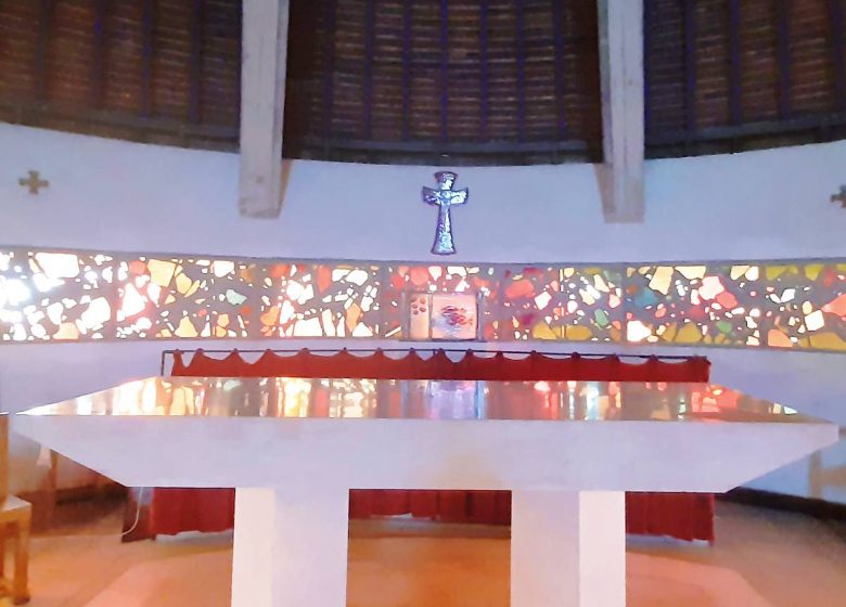 Autel de la Chapelle de la Brèche à Hermanvile-sur-Mer Calvados Normandie