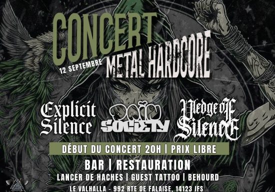 Concert Metal Hardcore : Pledge of Silence – Pain Society – Explicit Silence