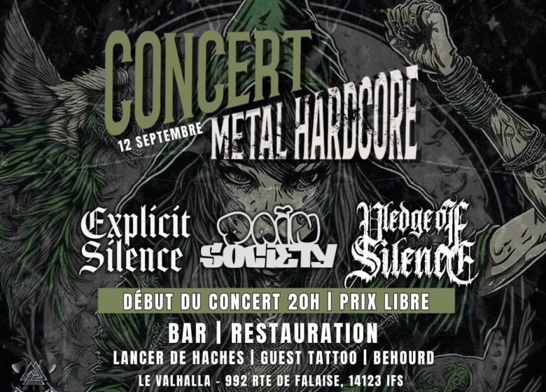 Concert Metal Hardcore : Pledge of Silence – Pain Society – Explicit Silence