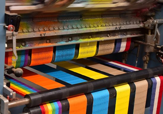 Fabrication de filets multicolores – c. Filt 1860