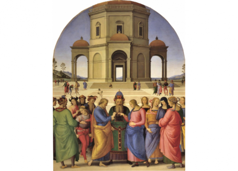Le Pérugin, Le Mariage de la Vierge, 1504, huile sur toile, Caen