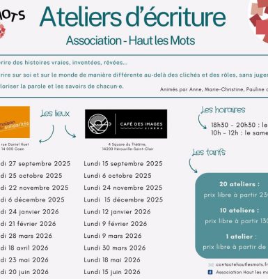 Ateliers d&rsquo;écriture
