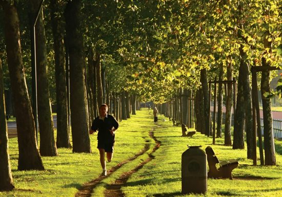 Jogging autour de la prairie à Caen