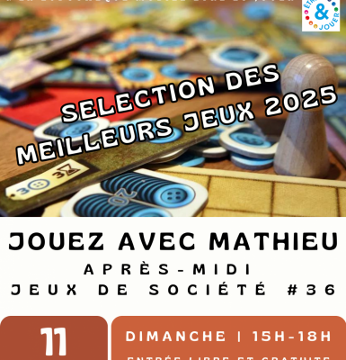 Après-midi Jeux de société, avec la ludothèque Etre et Jouer