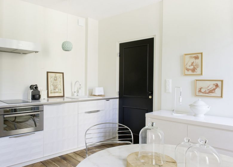 Chez Laurence du Tilly, appartement d'hotes a Clevacances a Caen, espace cuisine