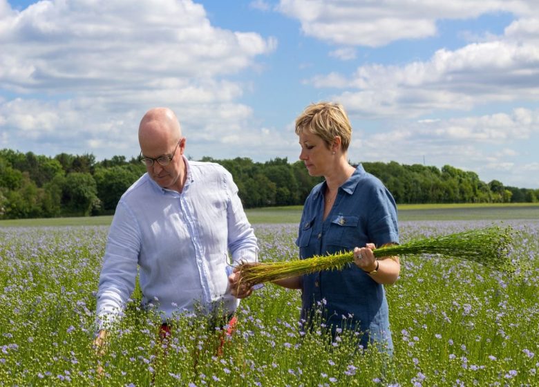 Mathilde et Benoît Lefèvre, propriétaires de la Ferme Saint Vaast