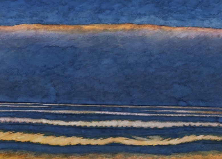 Léon Spilliaert, Marine bleue et jaune, 1934, aquarelle, gouache sur papier