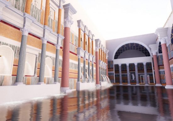 Reconstitution virtuelle du natatio des Thermes de Caracalla