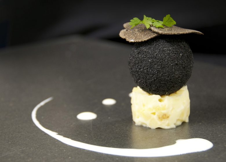 Plat autour de la truffe réalisé par le restaurant Ivan Vautier à Caen