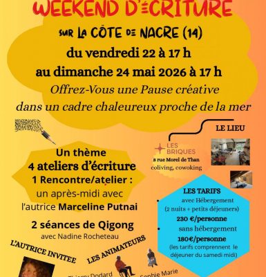 Week end d’écriture sur la Côte de Nacre