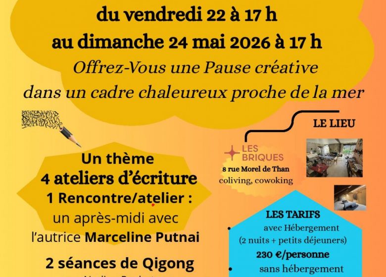 Week end d’écriture sur la Côte de Nacre