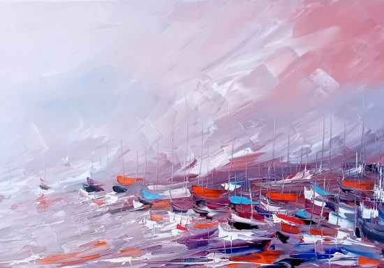 départ en mer 80cm x40cm
