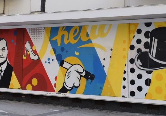 fresque street art galerie lafayettes caen