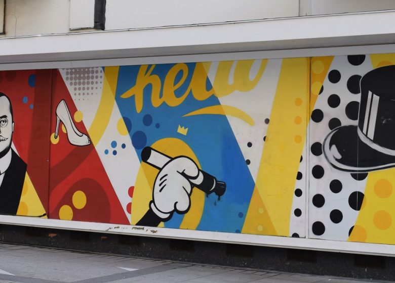 fresque street art galerie lafayettes caen