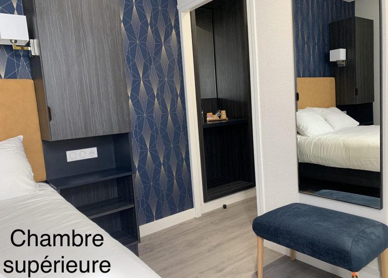 Chambre supérieure Hôtel Le Cosy Riva Bella Ouistreham Normandie