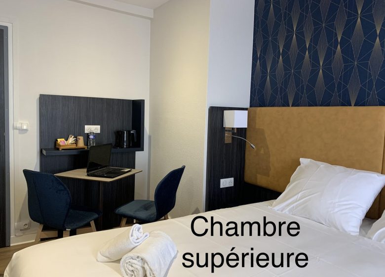 Chambre supérieure Hôtel Le Cosy Riva Bella Ouistreham Normandie