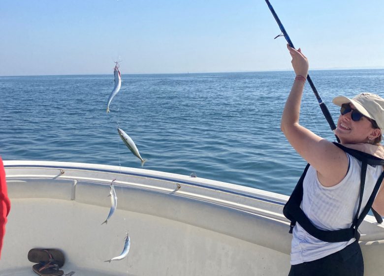 Sortie pêche en mer Le Poséidon Ouistreham Normandie