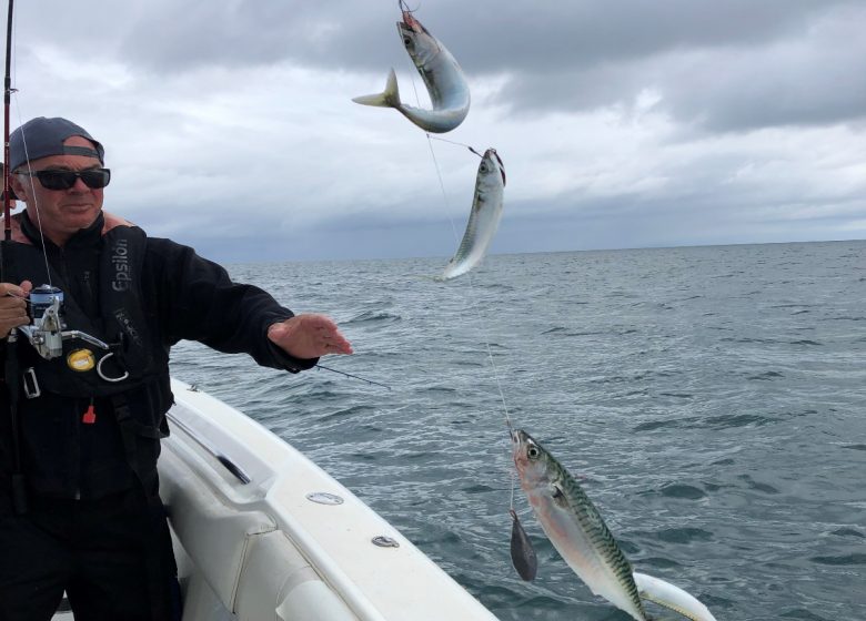 Sortie pêche en mer Le Poséidon Ouistreham Normandie