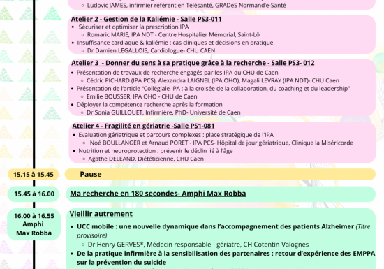 Programme Séminaire Normand des Infirmiers en Pratique Avancée – 3