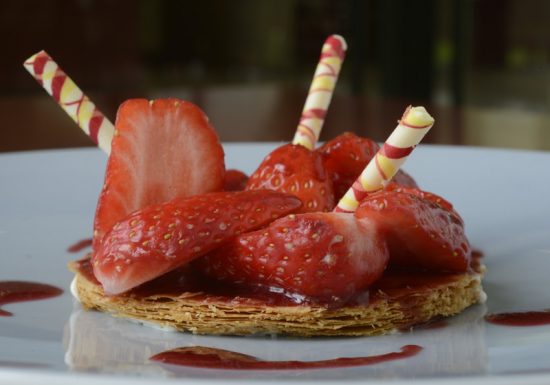 Fraises, Café Mancel